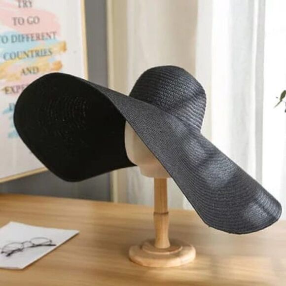 Oversized Floppy Straw Hat Available in 8 Colors main image 9